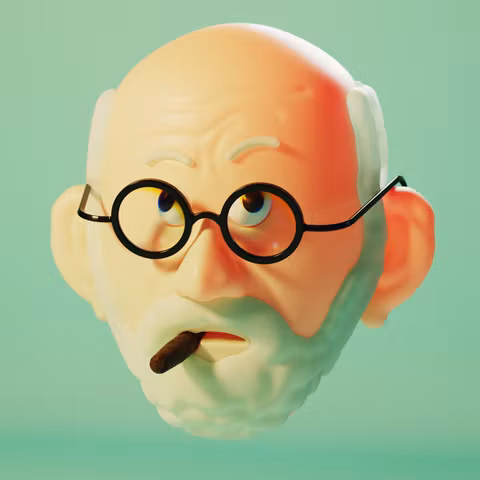 Freud 3D Render