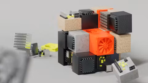 A pile of boxes, rendering