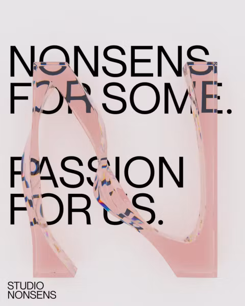 Distorted N in front of text